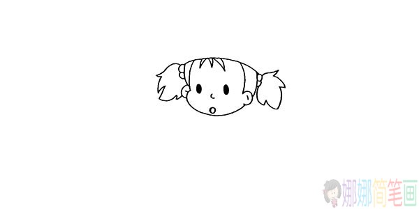 龙猫里的小女孩小梅简笔画