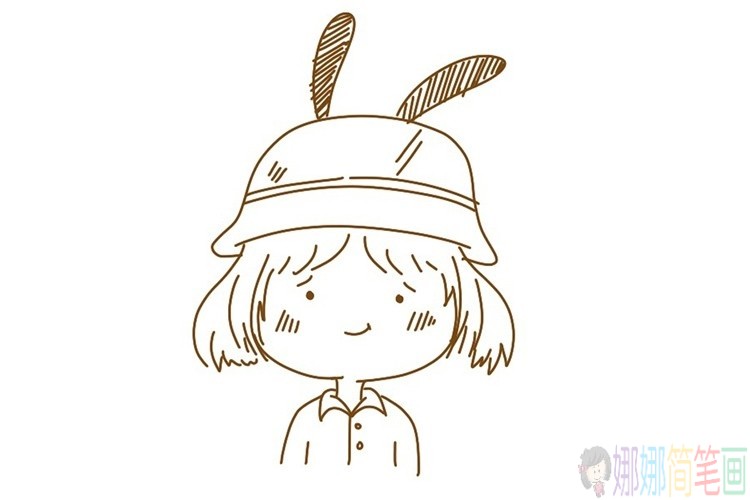教小朋友画一个精致可爱的小姑娘