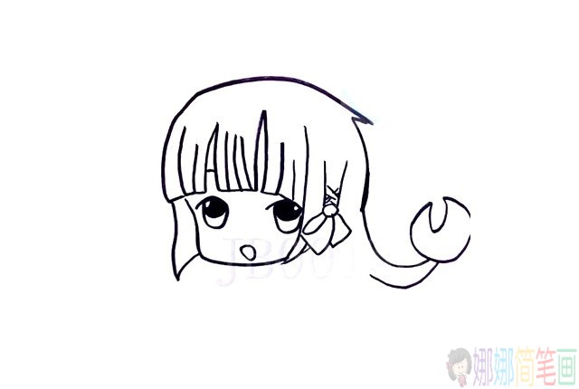 可爱的天蝎座女孩画法