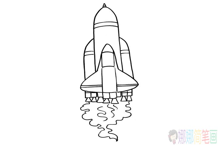 宇宙飞船怎么画,火箭的简笔画