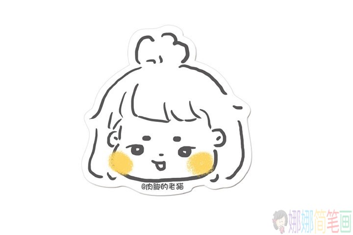 一组可爱又简单的小女孩简笔画头像