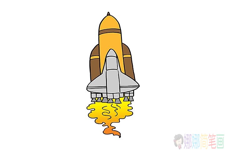 宇宙飞船怎么画,火箭的简笔画