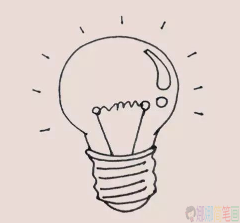 灯泡怎么画,简单的灯泡简笔画