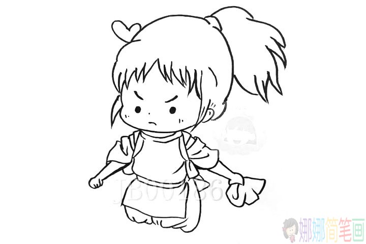 千与千寻的小女孩怎么画