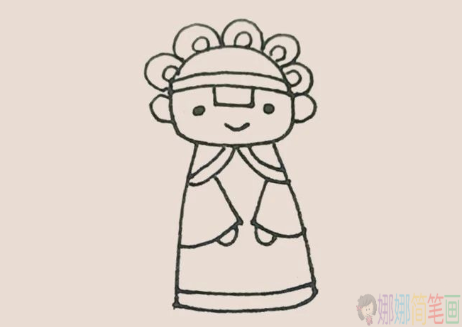 新娘儿童简笔画法步骤
