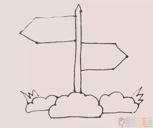 指路牌怎么画,路标简笔画法教程
