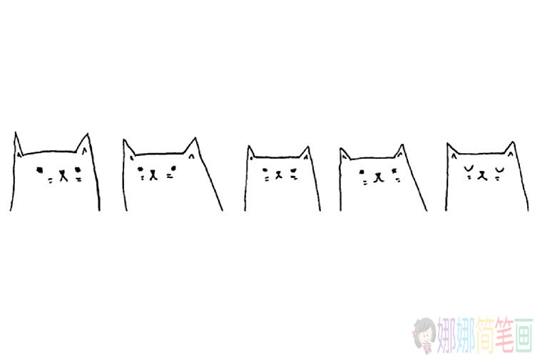 简单可爱的小猫咪儿童画法