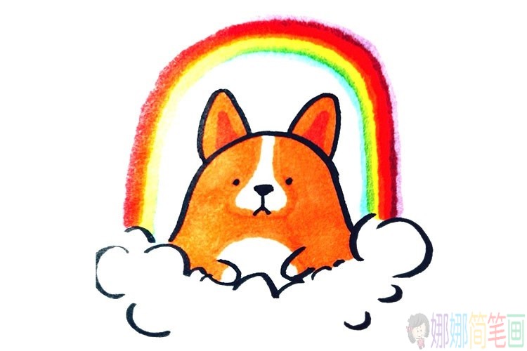 胖嘟嘟的小狗简笔画图片
