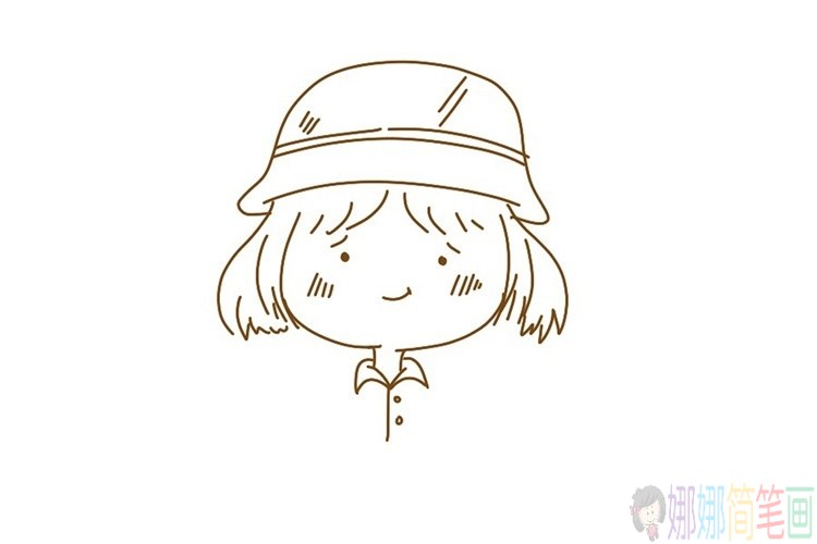 教小朋友画一个精致可爱的小姑娘