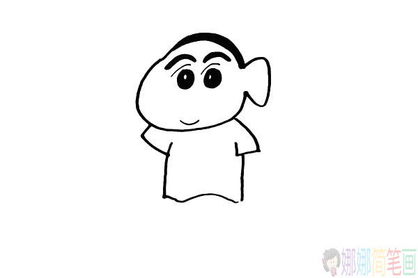 简单几步学画蜡笔小新