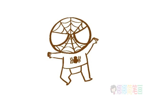 Q版蜘蛛侠的画法,蜘蛛侠简笔画