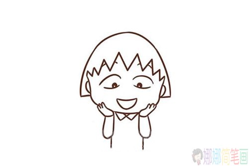 樱桃小丸子简笔画步骤