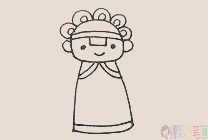 新娘儿童简笔画法步骤