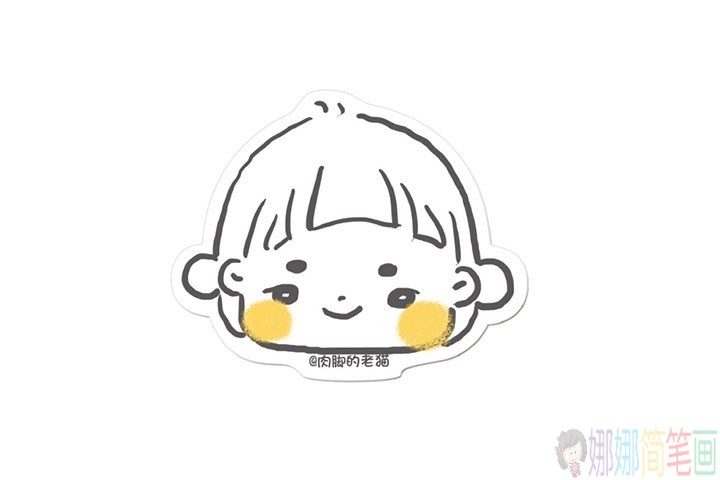 一组可爱又简单的小女孩简笔画头像