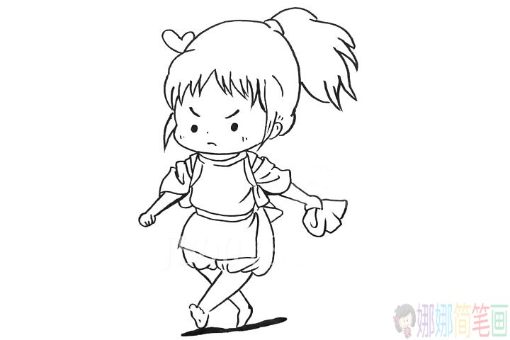 千与千寻的小女孩怎么画