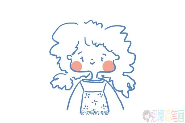 一组简单时尚的女孩简笔画