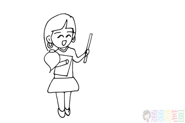 我的老师怎么画,老师简笔画法步骤