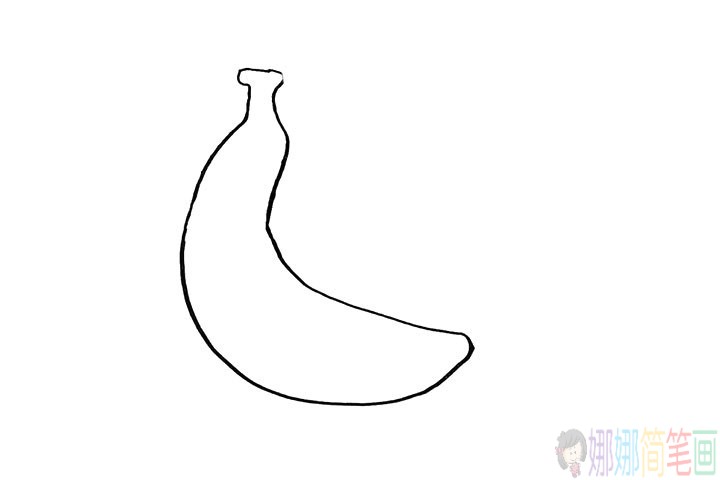 香蕉简笔画法教程,怎么画香蕉