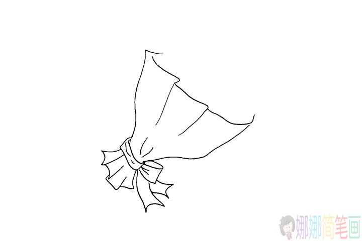 一束漂亮的花简笔画法教程