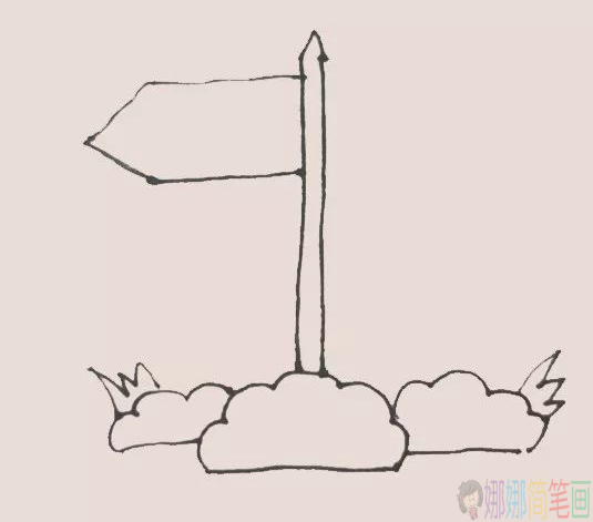 指路牌怎么画,路标简笔画法教程