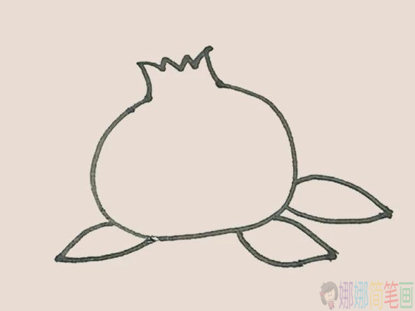 石榴简笔画教程