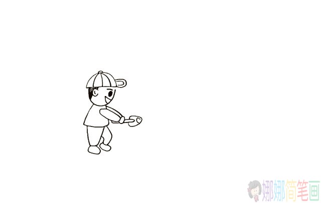 小朋友植树种树怎么画