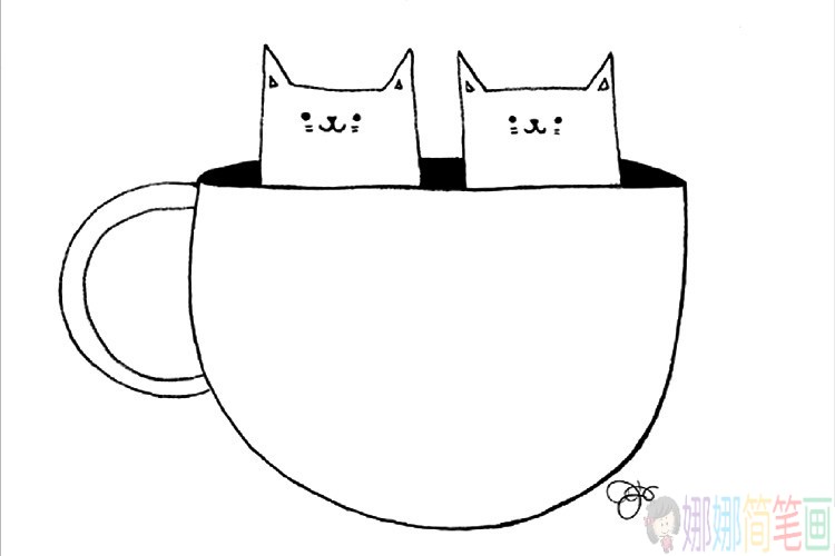 简单可爱的小猫咪儿童画法