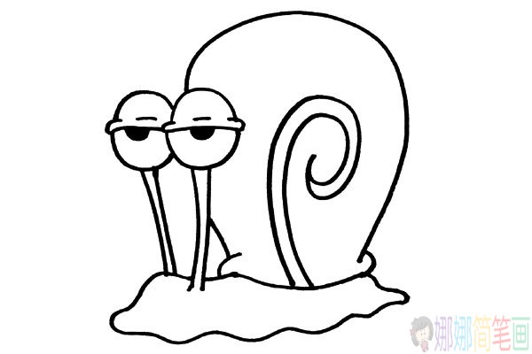 蜗牛的简笔画法教程