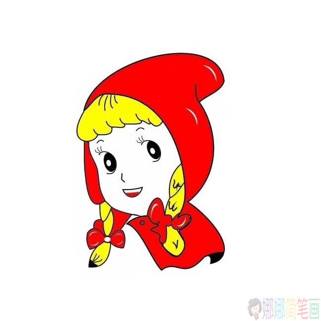 小红帽卡通头像,小红帽简笔画图片