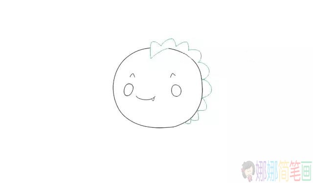 一步一步学画恐龙宝宝简笔画
