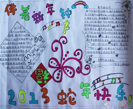喜迎春节小学生简笔画图片模板