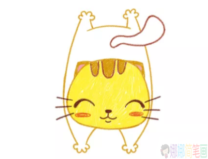 儿童简笔画小猫图片步骤