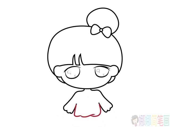 可爱女孩萌小希简笔画教程