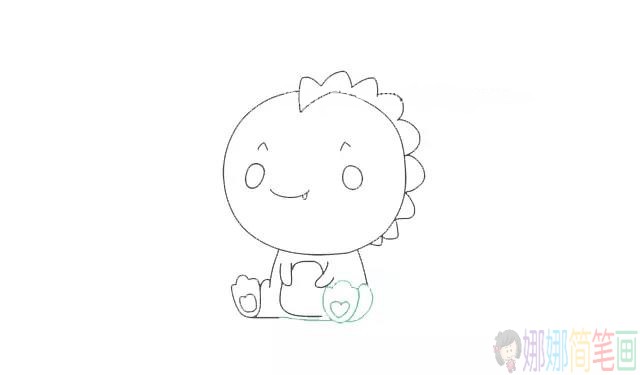 一步一步学画恐龙宝宝简笔画