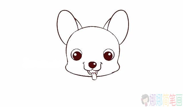 如何画一只可爱的小狗简笔画图片