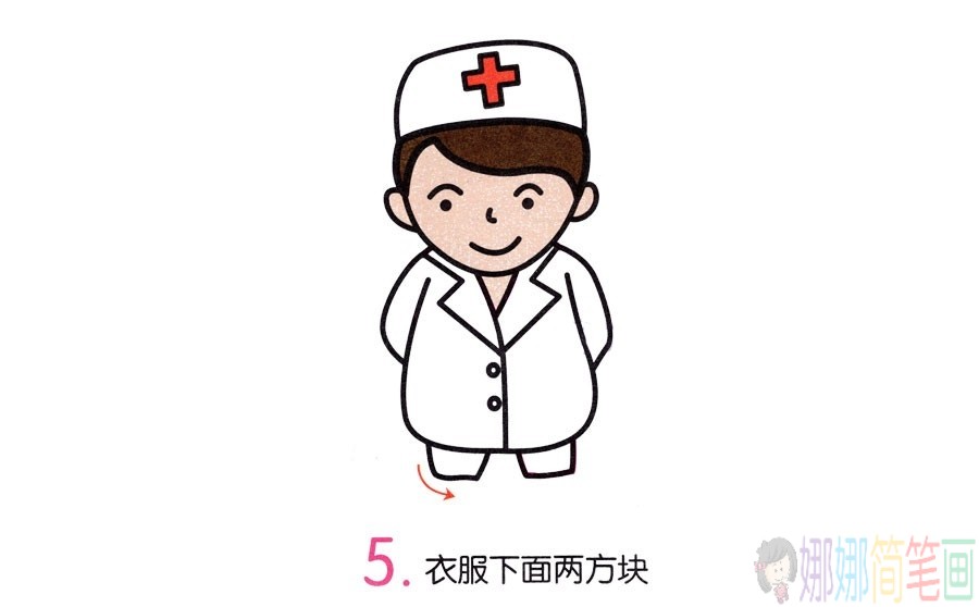 医生儿童简笔画图片,医生简笔画教程