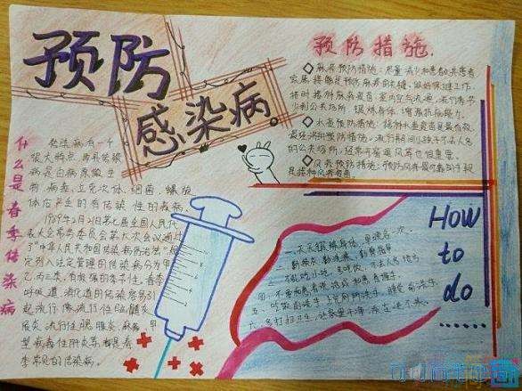 预防传染病手抄报,抗击新型肺炎手抄报
