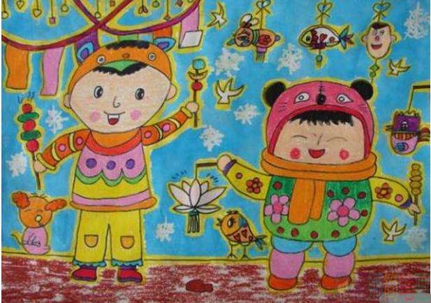 2020鼠年除夕儿童画作品