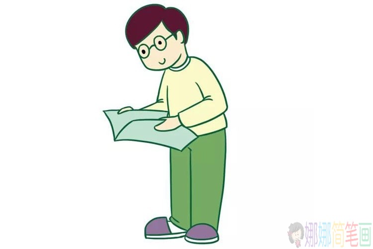 稳重可靠的爸爸简笔画图片