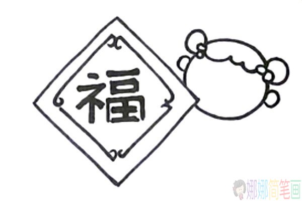 关于春节的儿童简笔画图片