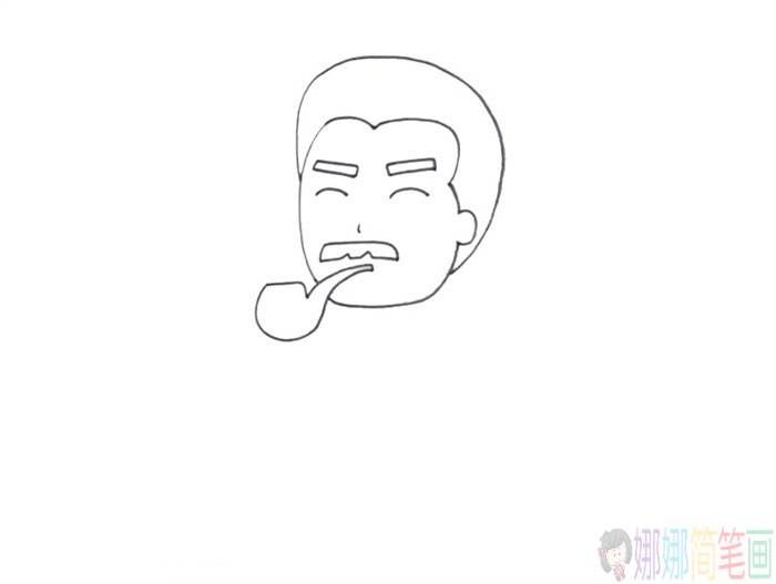 鲁迅先生简笔画图片,鲁迅简笔画步骤