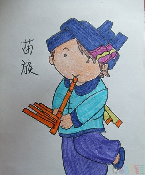 各个民族的服装简笔画