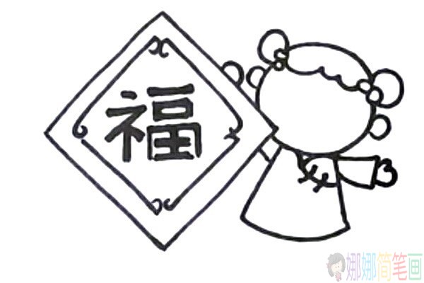 关于春节的儿童简笔画图片