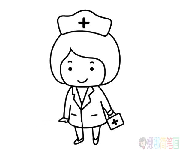 护士姐姐简笔画图片教程