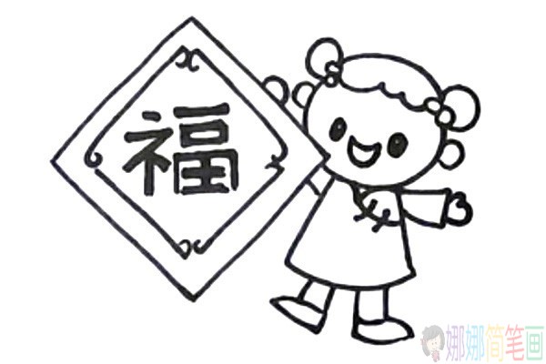 关于春节的儿童简笔画图片