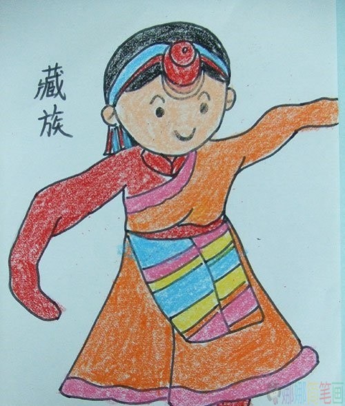 各个民族的服装简笔画