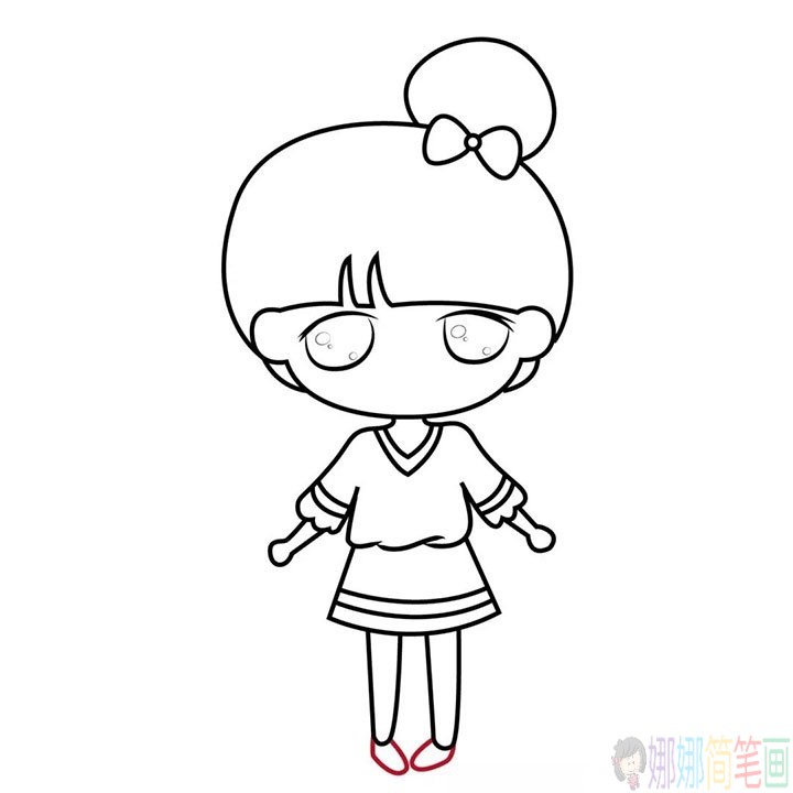 可爱女孩萌小希简笔画教程