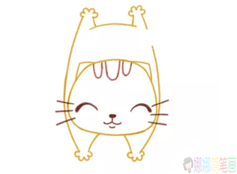 儿童简笔画小猫图片步骤