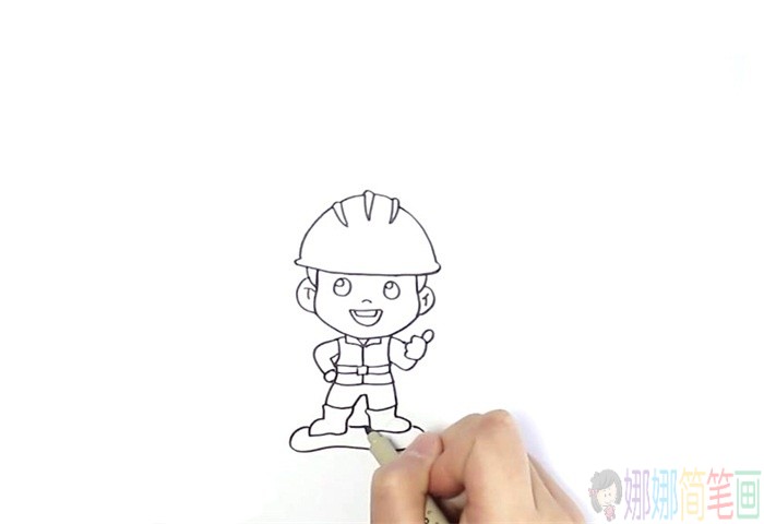 工人叔叔简笔画,工人怎么画