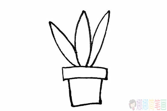 盆栽怎么画,盆栽简笔画教程